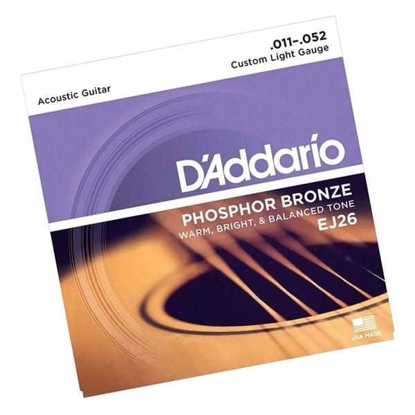 Imagem de Encordoamento DAddario EJ26 violão 011 aço phosphor bronze