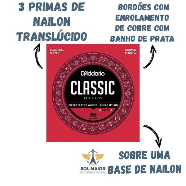 Imagem de Encordoamento Daddario Violão Nylon Ej27n D'addario Ej27