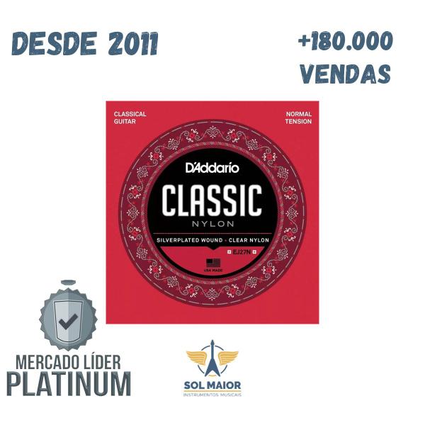 Imagem de Encordoamento Daddario Violão Nylon Ej27n D'addario Ej27