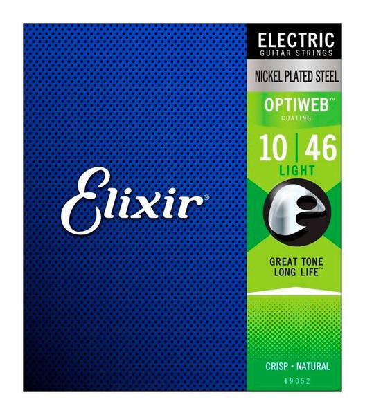 Imagem de Encordoamento Elixir 010 guitarra 19052 Optiweb Light USA