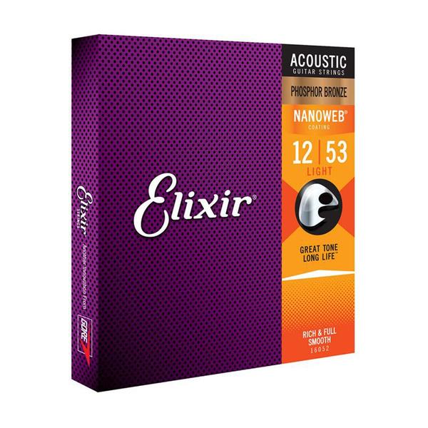 Imagem de Encordoamento elixir 012 light phosphor bronze p/violao aco 16052 (i-6 / 19)