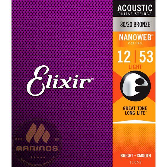 Imagem de Encordoamento ELIXIR Violão Aço Bronze 012 Light 11052