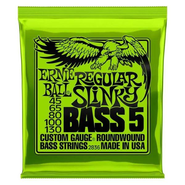 Imagem de Encordoamento Ernie Ball Baixo 045 130 PO2836 5 Cordas Regul