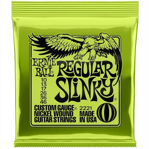 Encordoamento Ernie Ball Regular Slinky Guitarra 010 Nickel Imagem de Encordoamento Ernie Ball Regular Slinky Guitarra 010 Nickel