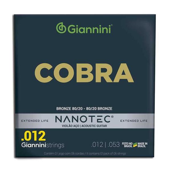 Imagem de Encordoamento giannini ca82l pn violao bronze 80/20 protetiva nanotec 0.012