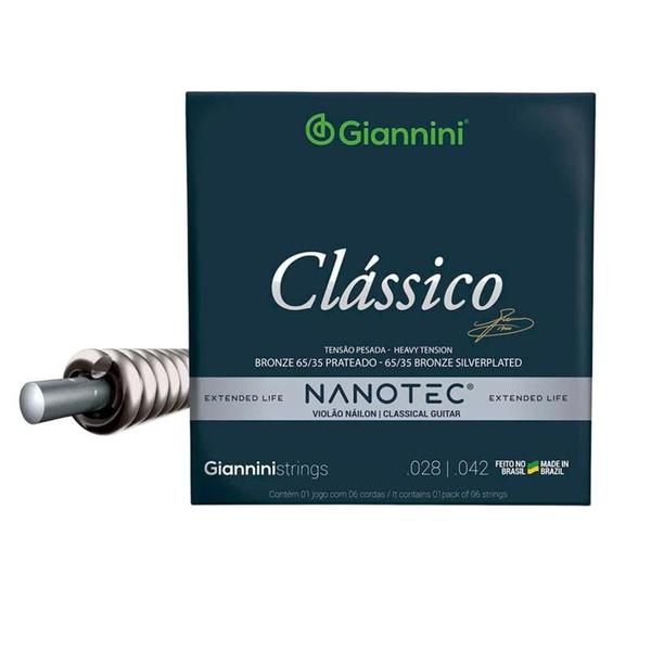 Imagem de Encordoamento giannini violao 65/35 prateado protetiva nanotec alta genwpa pn