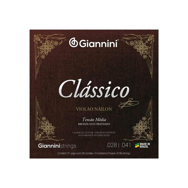 Encordoamento Giannini Violão Nylon GENWPM 65/35 Pratead 028 Imagem de Encordoamento Giannini Violão Nylon GENWPM 65/35 Pratead 028