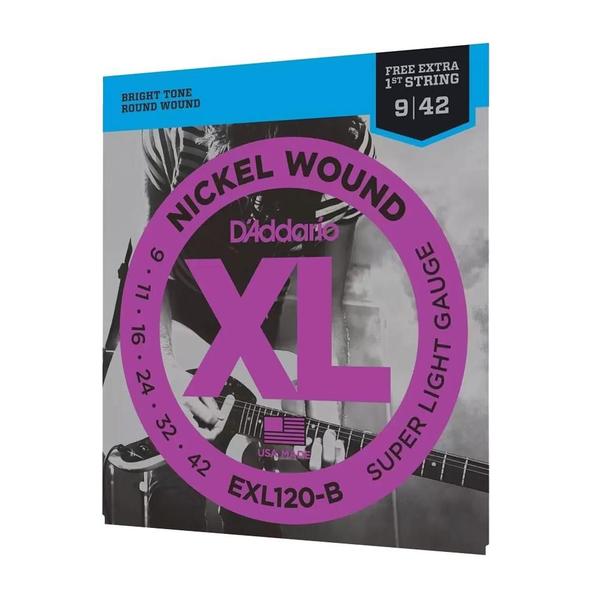 Imagem de Encordoamento Guitarra 009 D'addario EXL120-B+PL009