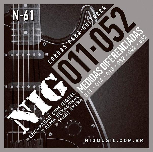 Imagem de Encordoamento Guitarra 011 NIG N61