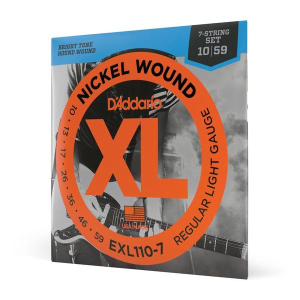 Imagem de Encordoamento Guitarra 7C 10-59 D Addario XL Nickel EXL110-7