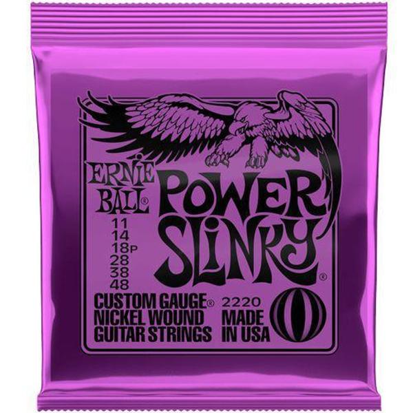 Imagem de Encordoamento guitarra ernie ball 2220 0.011 power slinky  jogo de cordas original