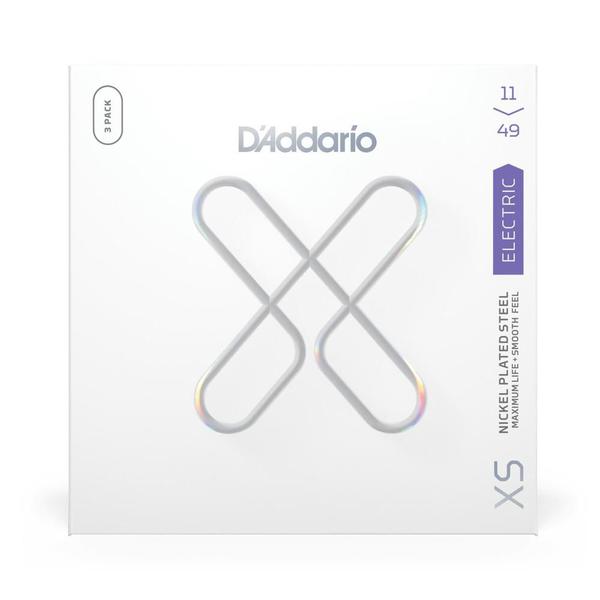 Encordoamento Guitarra Revestido 11-49 (3 Jogos) DAddario XS - D addario Imagem de Encordoamento Guitarra Revestido 11-49 (3 Jogos) DAddario XS