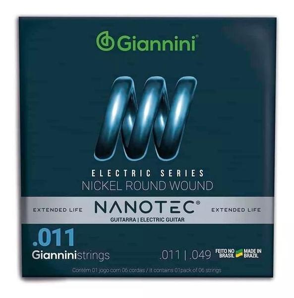 Imagem de Encordoamento P/ Guirarra Giannini Nanotec 011 - Geegst11 Pn