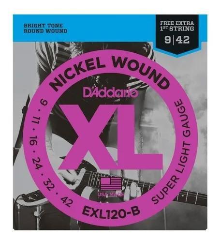 Encordoamento p/ Guitarra 009 / Daddario / EXL120-B Imagem de Encordoamento p/ Guitarra 009 / Daddario / EXL120-B