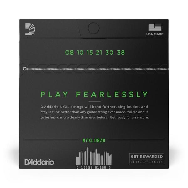 Encordoamento Para Guitarra 08-38 D Addario NYXL0838 F035 Imagem de Encordoamento Para Guitarra 08-38 D Addario NYXL0838 F035