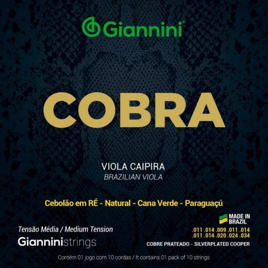 Encordoamento Para Viola Aço Média Série Cobra Giannini GESVM Imagem de Encordoamento Para Viola Aço Média Série Cobra Giannini GESVM