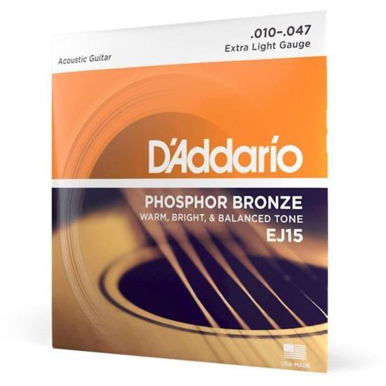 Imagem de Encordoamento Para Violão D Addario EJ15 .010 Bronze