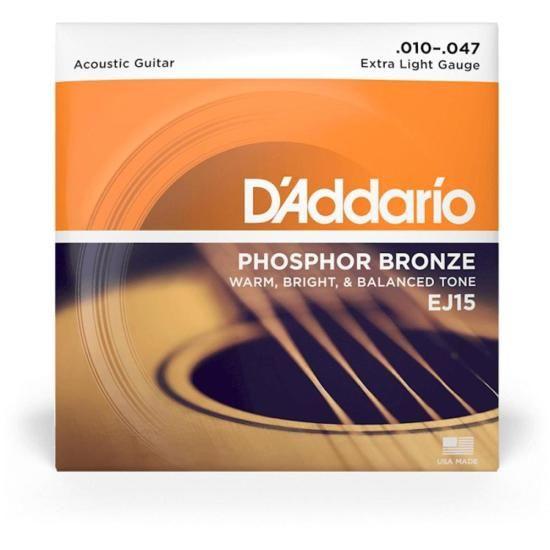 Encordoamento Para Violão D Addario EJ15 .010 Bronze Imagem de Encordoamento Para Violão D Addario EJ15 .010 Bronze