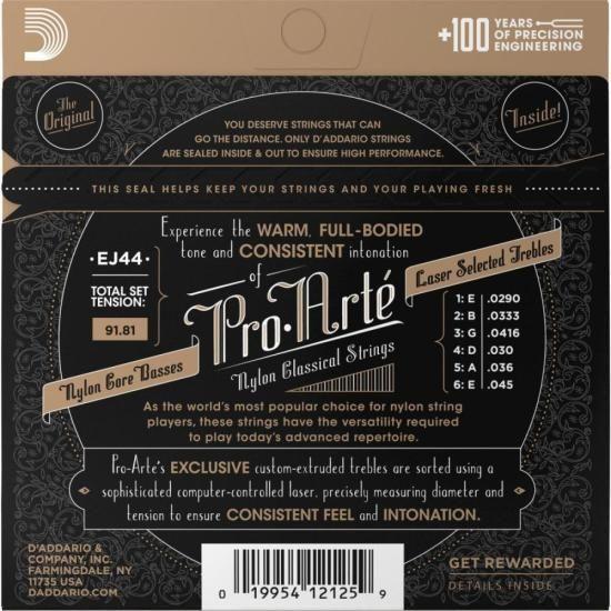 Imagem de Encordoamento Para Violão D Addario EJ44 Nylon .029 Silverplated Wound F002