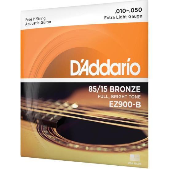 Encordoamento Para Violão D Addario EZ900-B Aço .010 Bronze Imagem de Encordoamento Para Violão D Addario EZ900-B Aço .010 Bronze