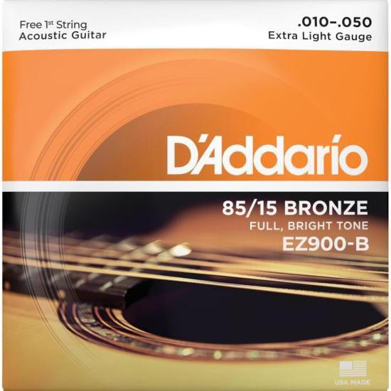 Encordoamento Para Violão D Addario EZ900-B Aço .010 Bronze Imagem de Encordoamento Para Violão D Addario EZ900-B Aço .010 Bronze