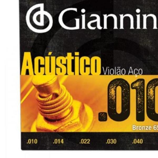 Imagem de Encordoamento para Violao Geswam Serie Acustico ACO 0.10 Giannini