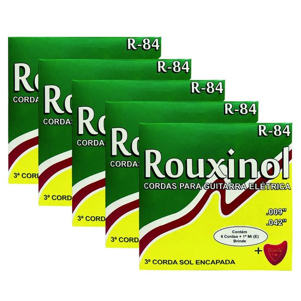 Imagem de  Encordoamento Rouxinol Para Guitarra Elétrica 009/042 R84