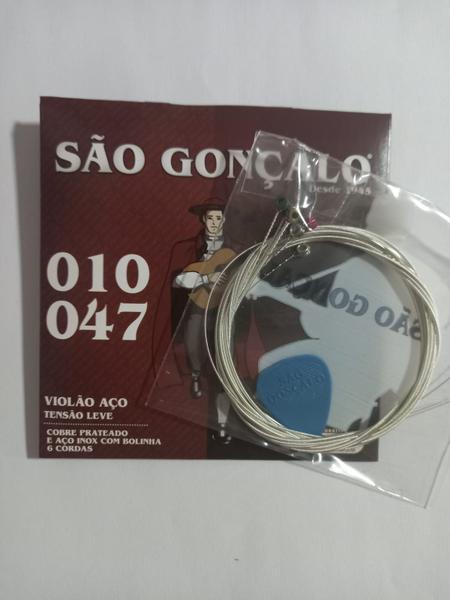 Imagem de Encordoamento São Gonçalo 010 Aço Prata com bolinha para Violão