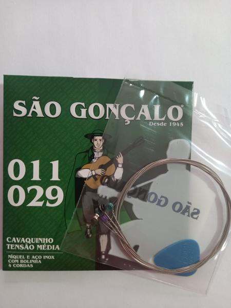 Imagem de Encordoamento São Gonçalo 011 Níquel com bolinha para Cavaco