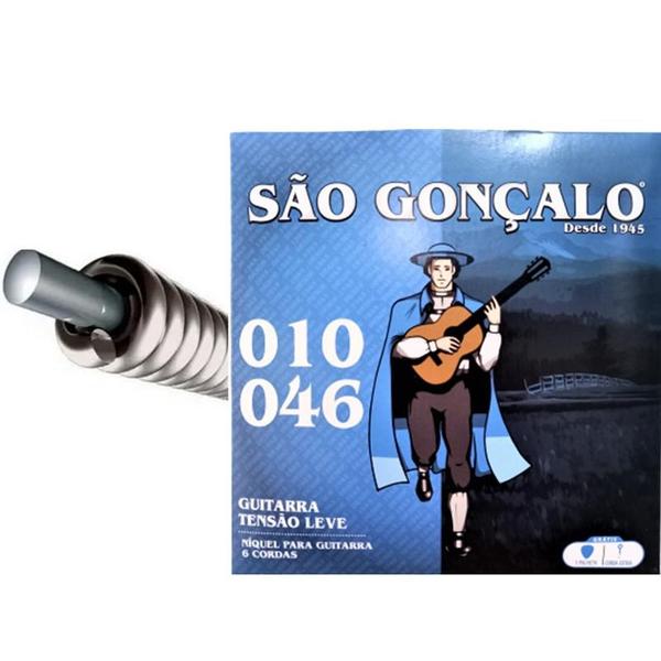 Encordoamento sao goncalo guitarra 010 niquel 0.010 - 0.046 Imagem de Encordoamento sao goncalo guitarra 010 niquel 0.010 - 0.046