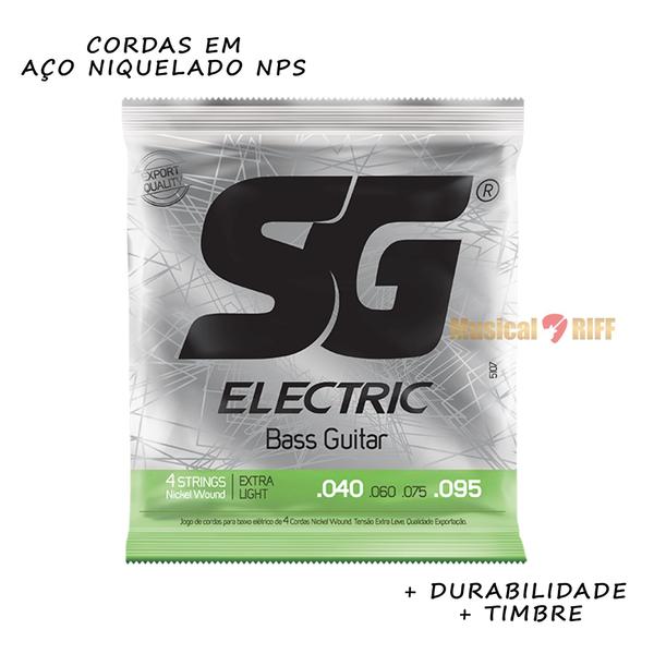 Encordoamento sg baixo 4 cordas 040-095 niquel Imagem de Encordoamento sg baixo 4 cordas 040-095 niquel