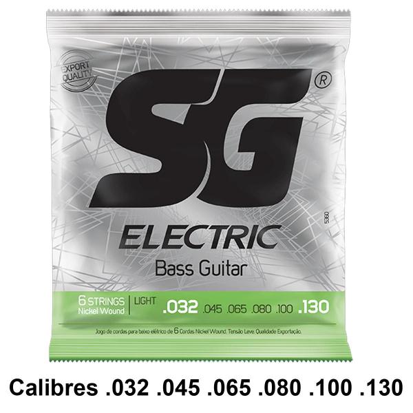 Imagem de Encordoamento SG Cordas para Baixo 6 Cordas 6c 032 Níquel Electric Bass Guitar Tensão Light