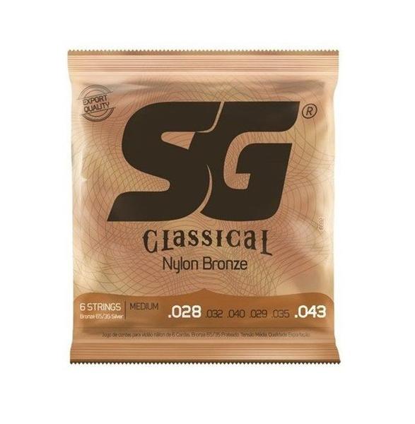 Imagem de Encordoamento Sg Violao Nylon Bronze PRATA MEDIA 6682