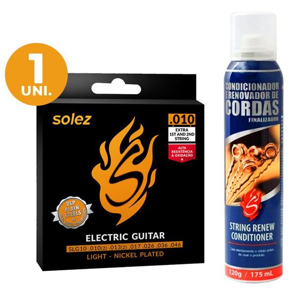 Imagem de Encordoamento Solez Guitarra Slg10 + Limpador Lccs