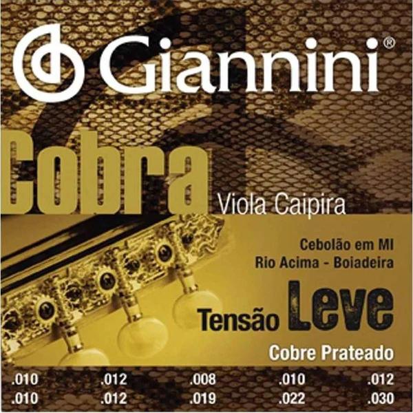 Imagem de Encordoamento Viola Caipira Cobre Prateado Leve GESVL - Giannini