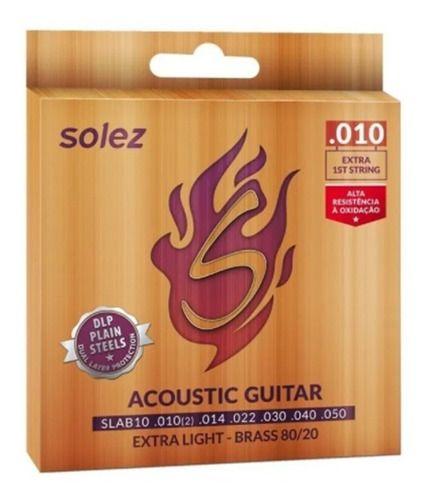 Imagem de Encordoamento Violão Aço 010-050 Solez Slab10 Light Bronze 