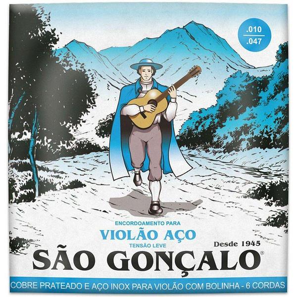 Encordoamento Violão Aço 010 11038 C/ Bolinha São Gonçalo Imagem de Encordoamento Violão Aço 010 11038 C/ Bolinha São Gonçalo