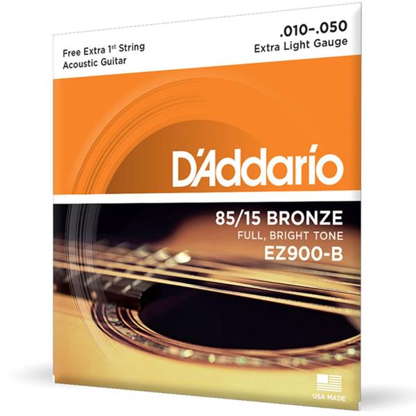 Imagem de Encordoamento Violão Aço 010 Daddario EZ 900 B+ PL 010 Bronz