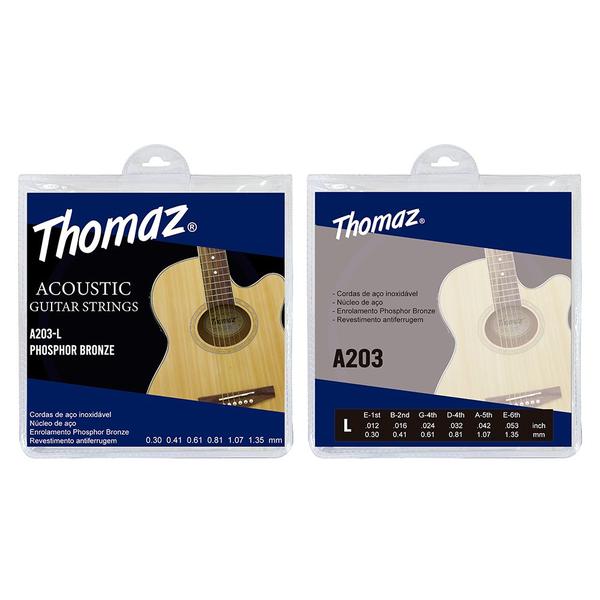 Imagem de Encordoamento Violão Aço 012 Phosphor Bronze 203L Thomaz