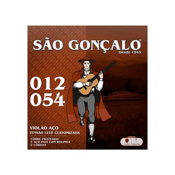 Imagem de Encordoamento Violão Aço 012 São Gonçalo Prata Bolinha 11024