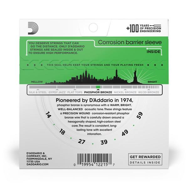 Imagem de Encordoamento Violão Aço .014 D'Addario Phosphor Bronze EJ18