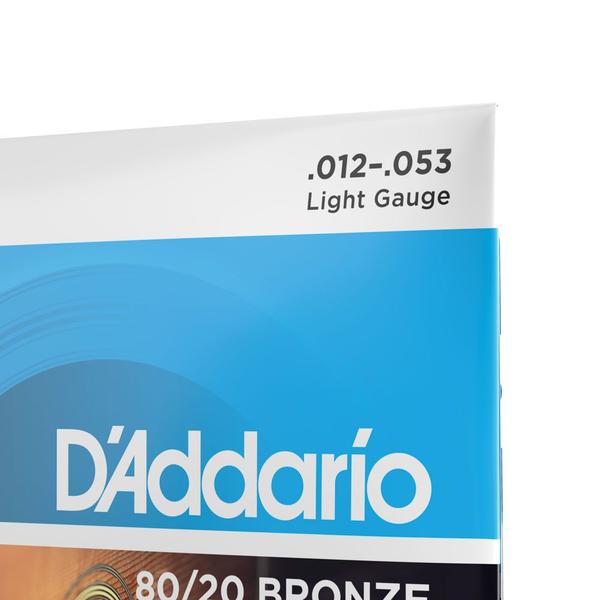 Imagem de Encordoamento Violão Aço 12-53 D Addario 80/20 Bronze EJ11