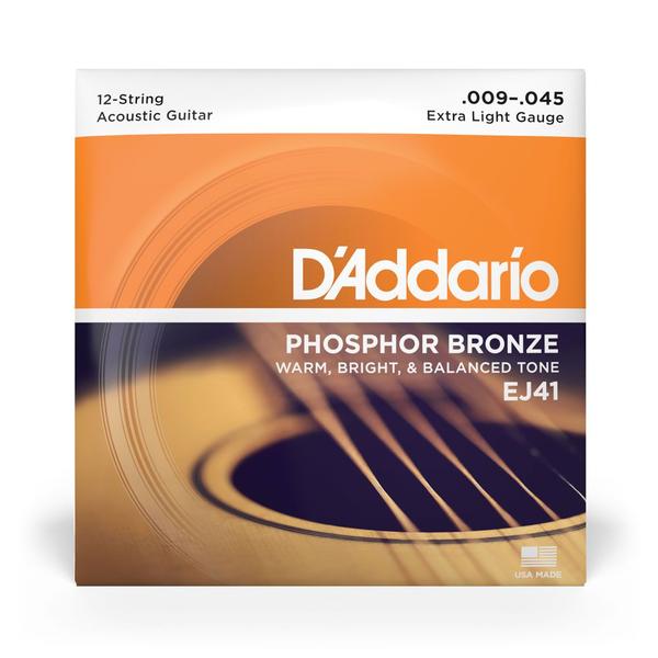 Imagem de Encordoamento Violão Aço 12C 09-45 D Addario Phosphor EJ41