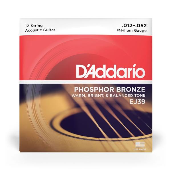 Imagem de Encordoamento Violão Aço 12C 12-52 D Addario Phosphor EJ39