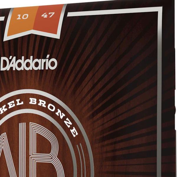 Encordoamento Violão Aço D'addario Nickel Bronze 010 NB1047 - daddario Imagem de Encordoamento Violão Aço D'addario Nickel Bronze 010 NB1047
