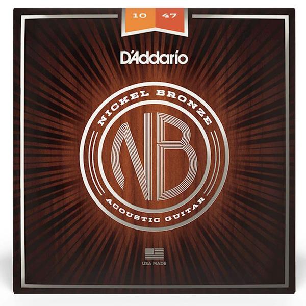 Encordoamento Violão Aço D'addario Nickel Bronze 010 NB1047 - daddario Imagem de Encordoamento Violão Aço D'addario Nickel Bronze 010 NB1047