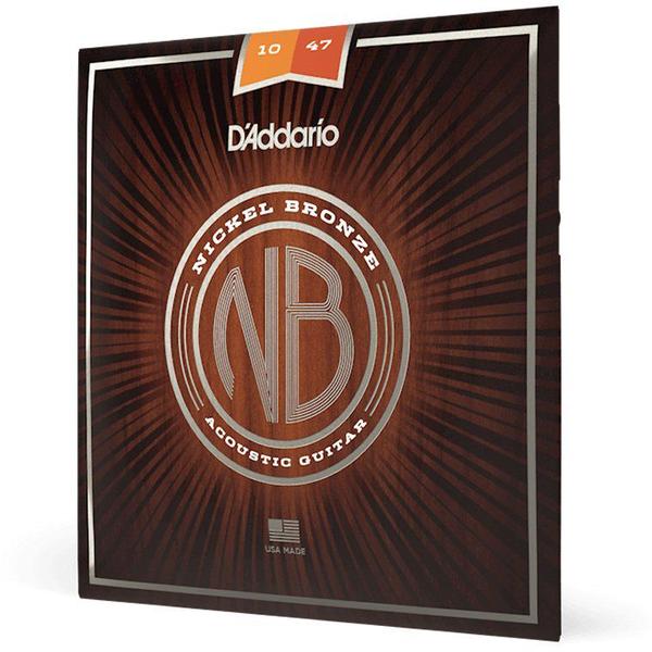 Encordoamento Violão Aço D'addario Nickel Bronze 010 NB1047 - daddario Imagem de Encordoamento Violão Aço D'addario Nickel Bronze 010 NB1047