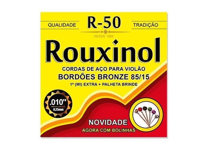 Imagem de Encordoamento Violão Aço Rouxinol R-50 Com Bolinha