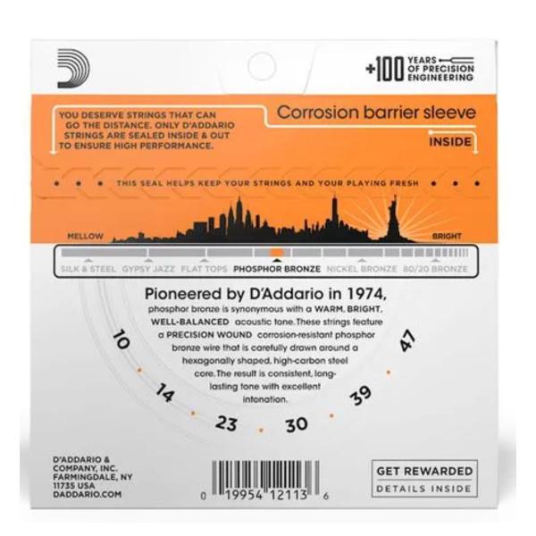 Imagem de Encordoamento Violão D'Addario EJ15 10/47 Aço Phosphor