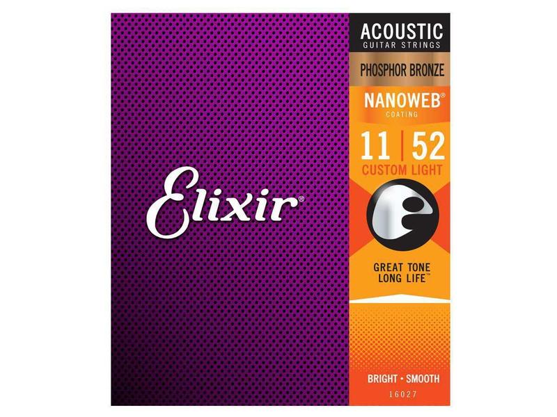 Imagem de Encordoamento Violão Elixir Phosphor  Nanoweb 011 052 16027